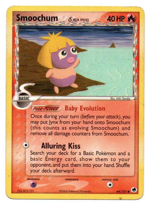 Pokemon TCG: EX Dragon Frontiers - Delta Species Smoochum 64/101
