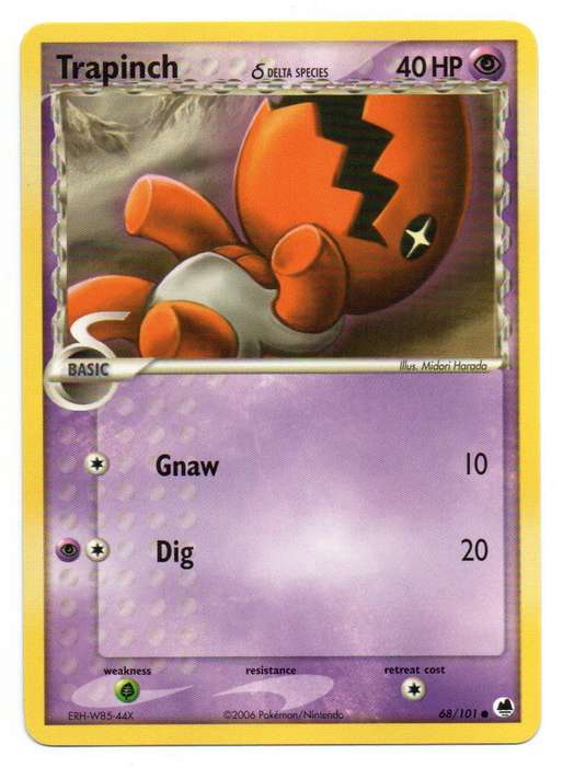 Pokemon TCG: EX Dragon Frontiers - Delta Species Trapinch 68/101
