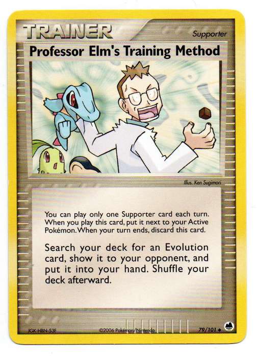 Pokemon TCG: EX Dragon Frontiers - Trainer Professor Elm`s Training Method 79/101