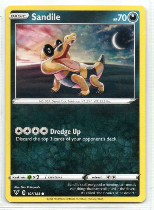 2020 Pokemon Nintendo Creatures GAMEFREAK - Vivid Voltage Sadile 107/185 Common