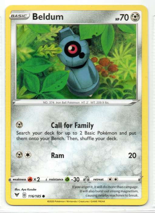 2020 Pokemon Nintendo Creatures GAMEFREAK - Vivid Voltage Beldum 116/185 Common
