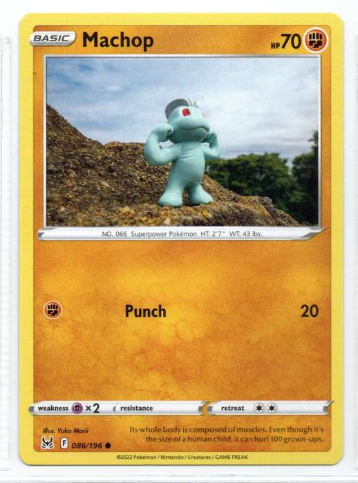 2022 Pokemon Nintendo Creatures GAMEFREAK - Lost Origin - Machop 86/196 Common