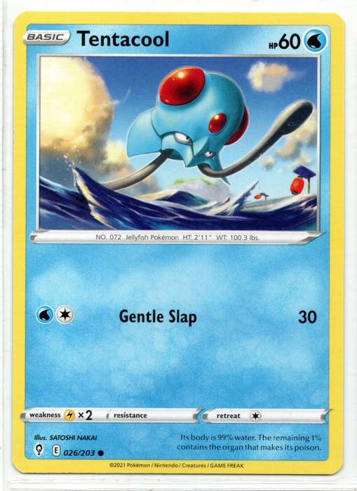 2021 Pokemon/Nintendo/Creatures/GAMEFREAK - Evolving Skies - Tentacool 26/203 Common