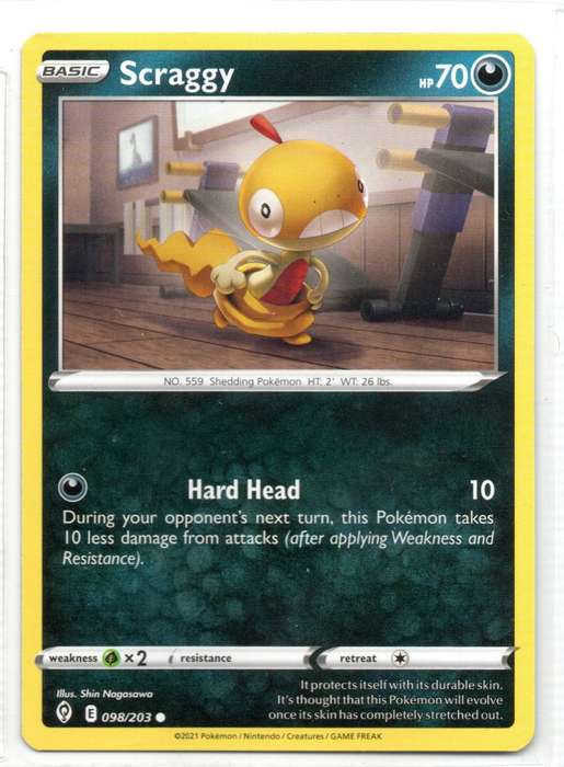 2021 Pokemon/Nintendo/Creatures/GAMEFREAK - Evolving Skies - Scraggy 98/203 Common