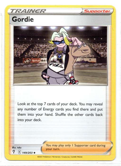 2021 Pokemon/Nintendo/Creatures/GAMEFREAK - Evolving Skies - Trainer Gordie 149/203 Uncommon