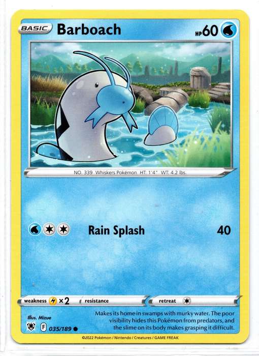 2022 Pokemon/nintendo/Creatures/GAMEFREAK - Astral Radiance Barboach 35/189 Common