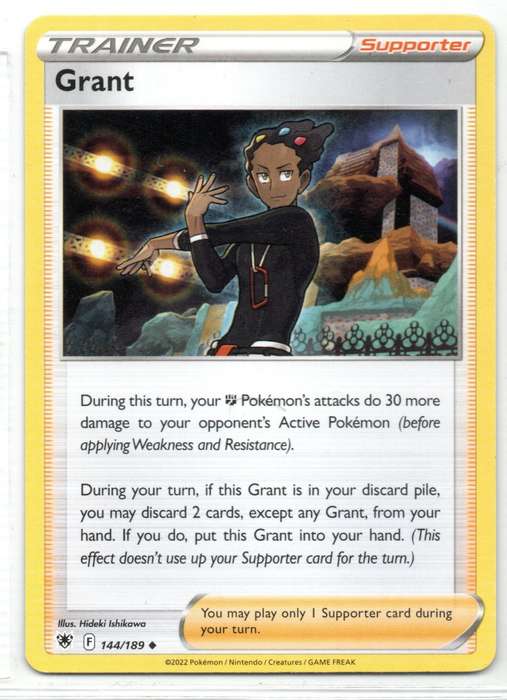 2022 Pokemon/nintendo/Creatures/GAMEFREAK - Astral Radiance Trainer Grant 144/189 Uncommon
