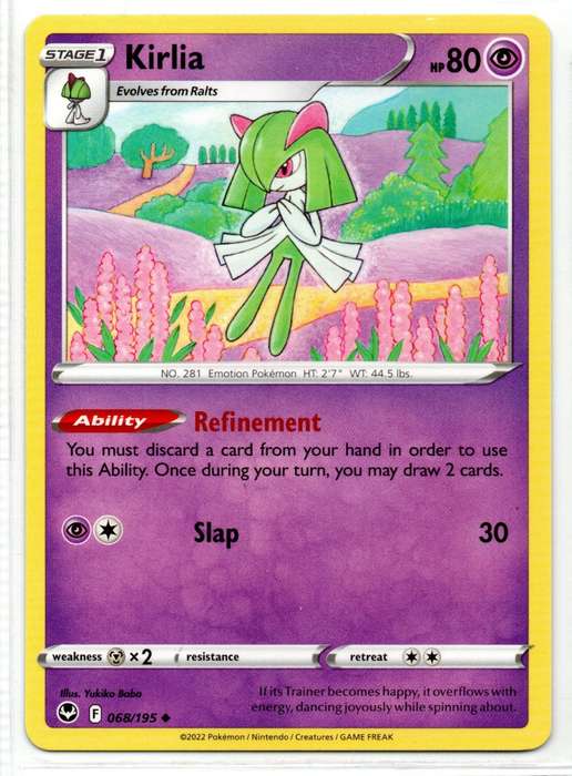 2022 Pokemon/Nintendo/Creatures/GAMEFREAK - Silver Tempest - Kirlia 8/195 Uncommon