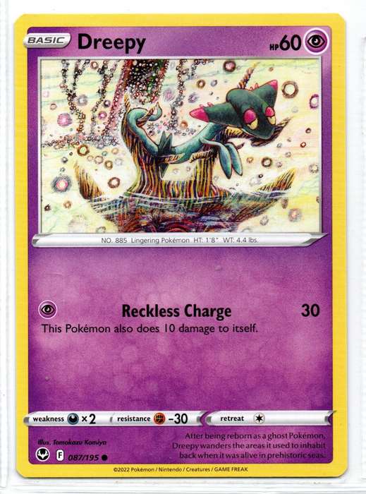 2022 Pokemon/Nintendo/Creatures/GAMEFREAK - Silver Tempest - Dreepy 87/195 Common