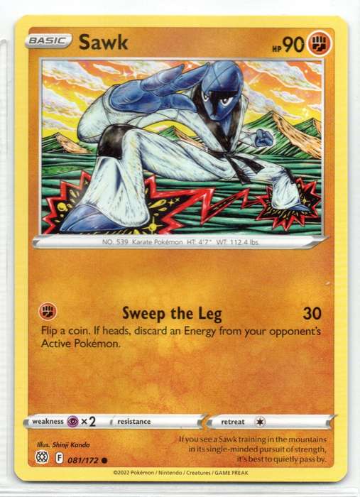 2022 Pokemon/Nintendo/Creatures/GAMEFREAK - Brilliant Stars - Swak 81/172 Common