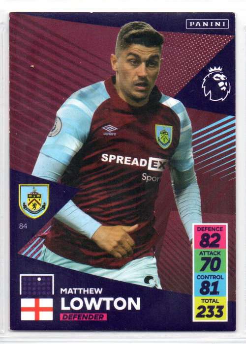 Panini Premier League 2021/22 / XL Adrenalyn - Burnley - 9 Cards