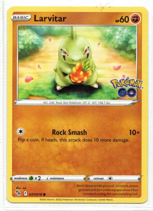 2022 Pokemon/Nintendo/Creature/GameFreak - Pokemon GO - Larvitar 37/78 Common