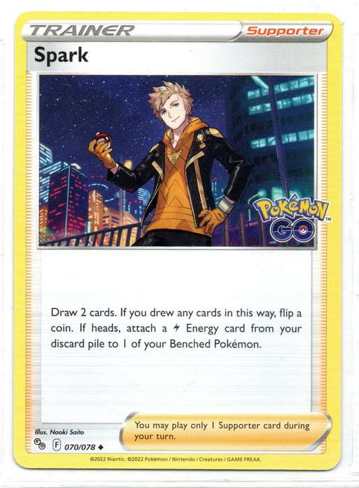 2022 Pokemon/Nintendo/Creature/GameFreak - Pokemon GO - Trainer Spark 70/78 Uncommon