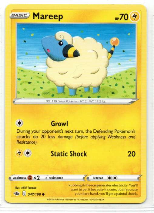 2021 Pokemon/Nintendo/Creature/GameFreak - Chilling Reign - Mareep 47/198 Common
