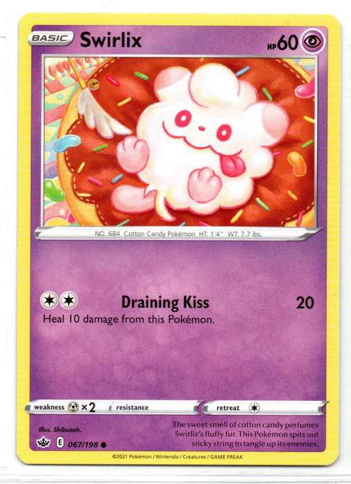 2021 Pokemon/Nintendo/Creature/GameFreak - Chilling Reign - Swirlix 67/198 Common