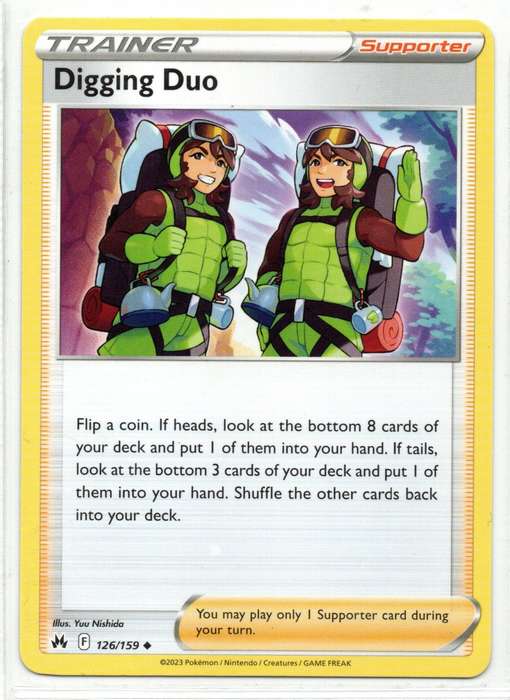 2023 Pokemon/Nintendo/Creatures/GAMEFREAK - Crown Zenith - Trainer Digging Duo 126/159 Uncommon