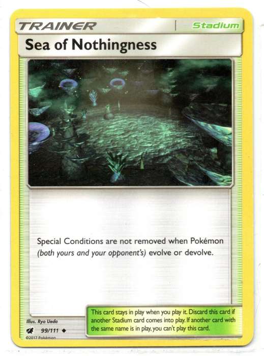 2017 Pokemon - Crimson Invasion - Trainer Sea of Nothingness 99/111 Uncommon