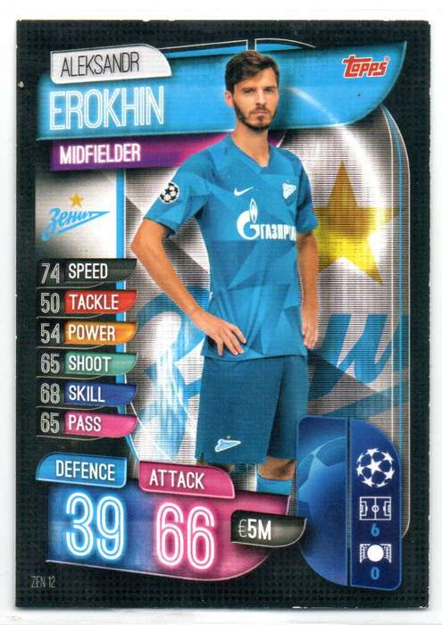 Topps Match Attax UEFA Champions League International 2019/20 - Zen 12 - Aleksandr Erokhin - Zenit S