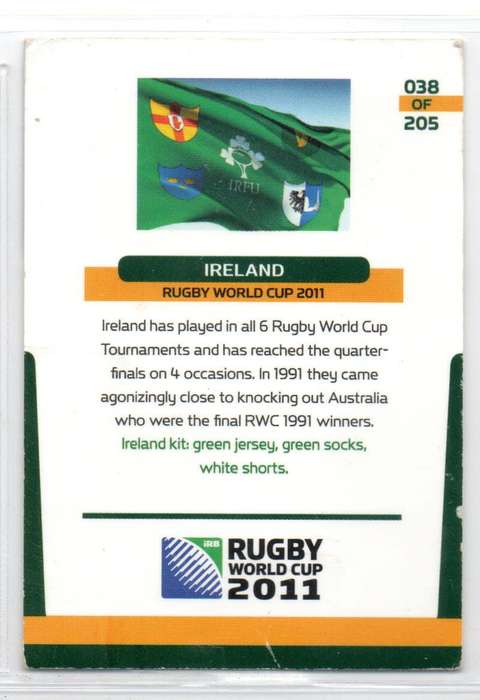 Rugby World Cup 2011 - Card 038/205 - Ireland