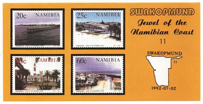 1992 Namibia Swakopmund FDC 1.11 & Bulletin 11