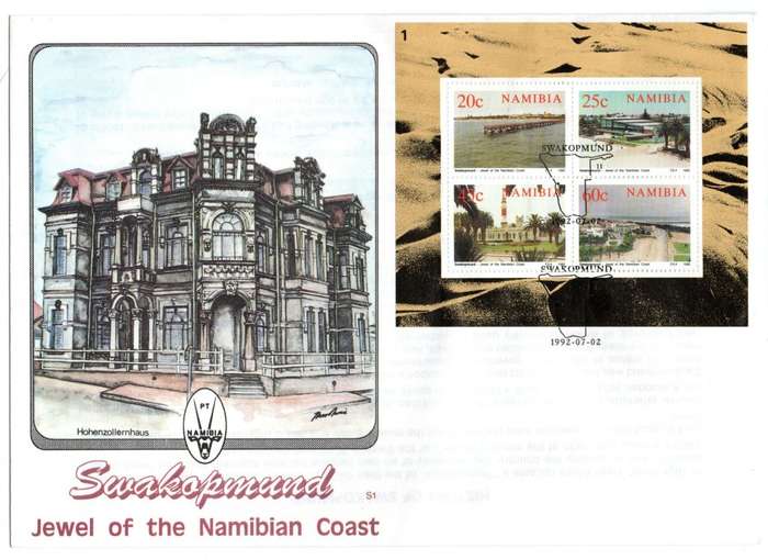 1992 Namibia Swakopmund Jewel of the Namibian Coast FDC S1