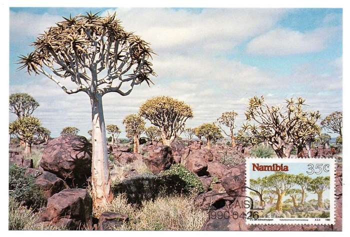 1990 Namibian Sights Postcard Set #1-4