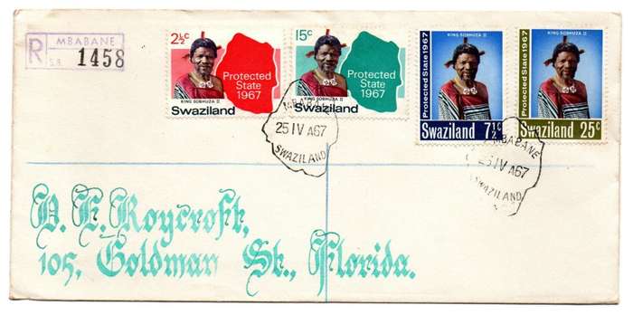 1967 Swaziland Protected State Commemorative Cover
