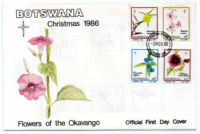 1986 Botswana Christmas FDC
