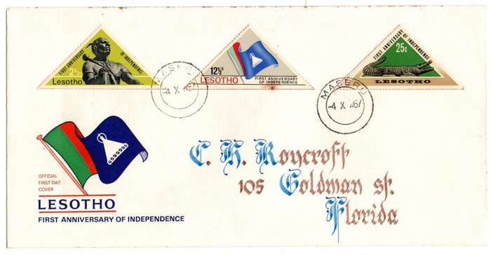 1967 Lesotho First Anniversary of Independence FDC