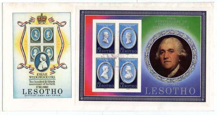 1980 Lesotho Josiah Wedgwood FRS Anniversary FDC