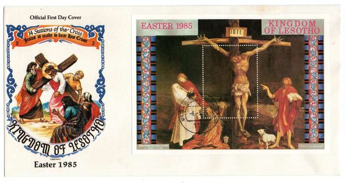 1985 Lesotho Easter 1985 FDC *Maxi