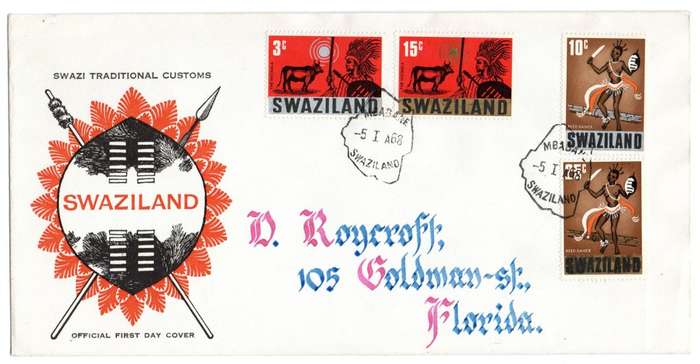 1968 Swaziland Swazi Traditional Customs FDC