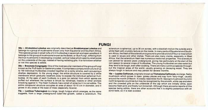 1983 Lesotho Fungi Issue FDC 45