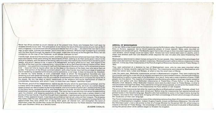 1983 Lesotho 150th Anniversary of The Arrival of The French Missionaries FDC 49