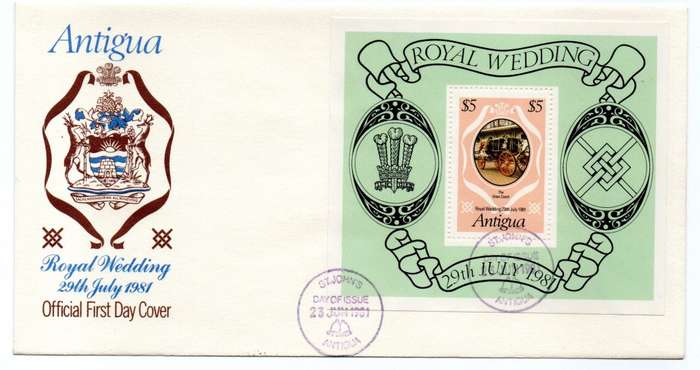 1981 Antigua Royal Wedding FDC