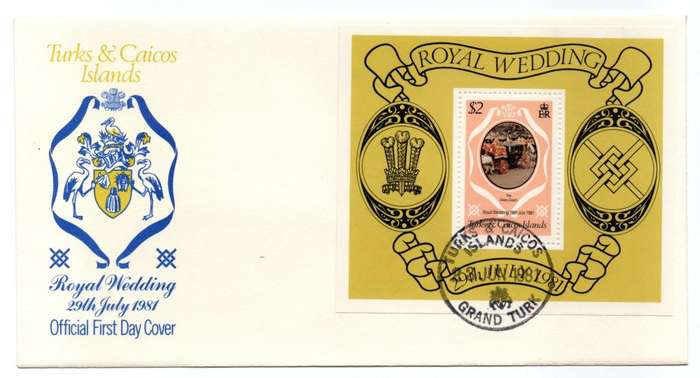 1981 Turks & Caicos Islands Royal Wedding FDC