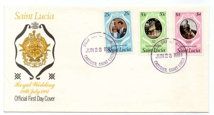 1981 Saint Lucia Royal Wedding FDC