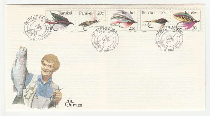 1983 Transkei Fishing Flies Crafted in Transkei FDC 1.29 Starting Alexandra