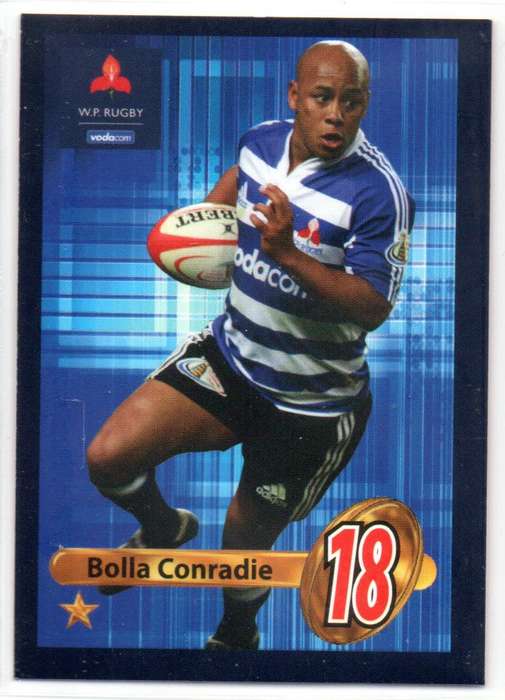 Big Ball Rugby Trading Cards 2009 Currie Cup WP - Bolla Conradie