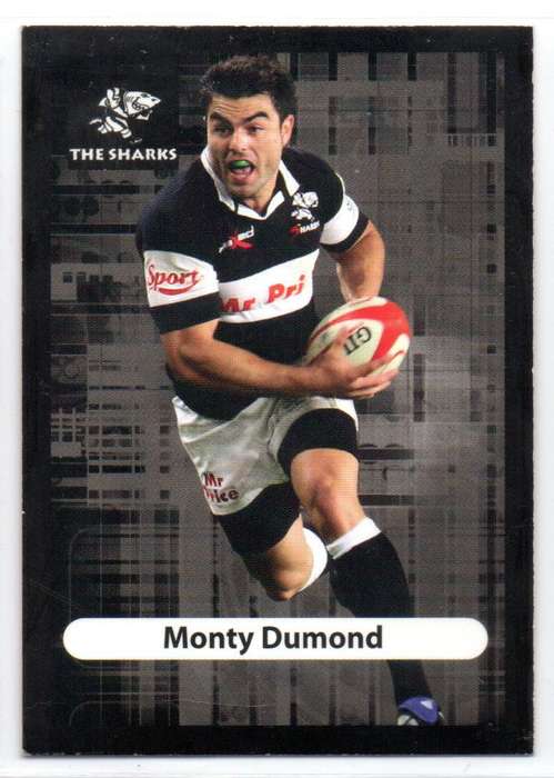 Big Ball Rugby Trading Cards 2009 Currie Cup The Sharks - Monty Dumond