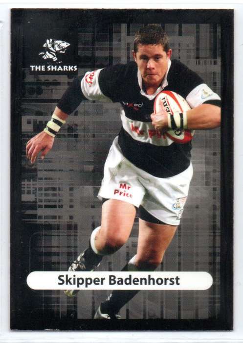 Big Ball Rugby Trading Cards 2009 Currie Cup The Sharks - Skipper Badenhorst