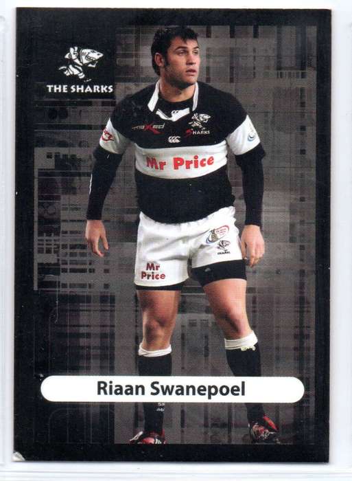 Big Ball Rugby Trading Cards 2009 Currie Cup The Sharks - Riaan Swanepoel