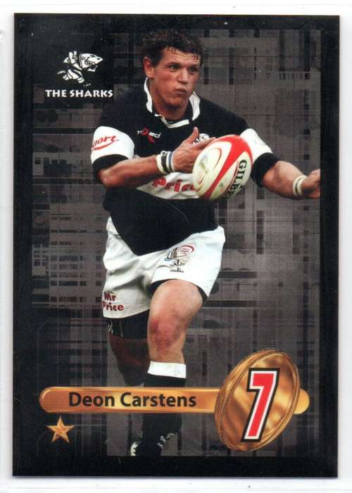 Big Ball Rugby Trading Cards 2009 Currie Cup The Sharks - Deon Carstens