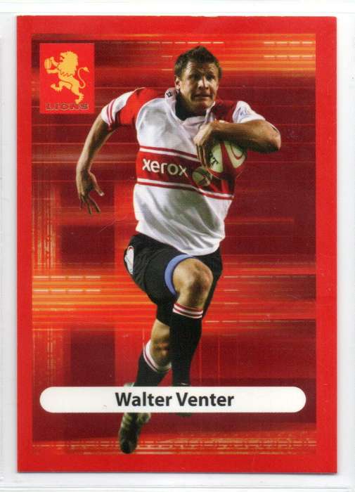 Big Ball Rugby Trading Cards 2009 Currie Cup Lions - Walter Venter