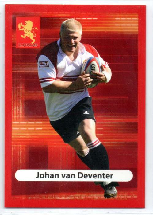Big Ball Rugby Trading Cards 2009 Currie Cup Lions - Johan van Deventer