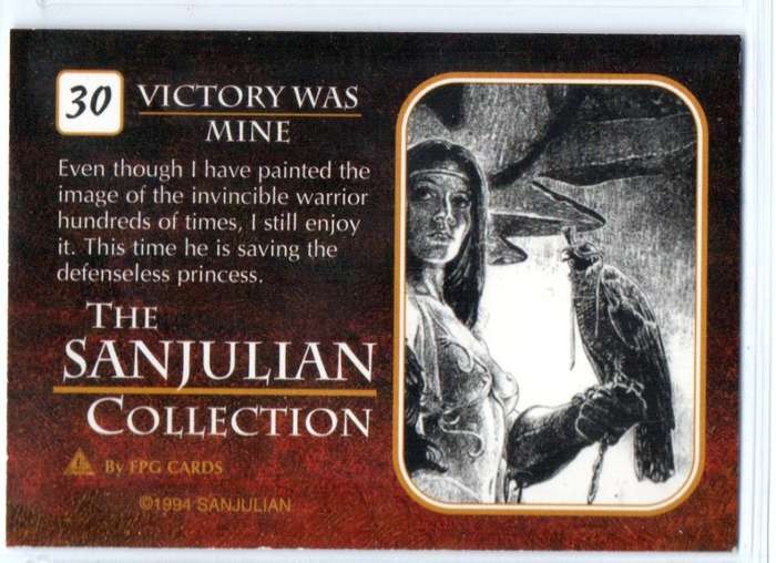 FPG Cards 1994 The Sanjulian Collection - 30 Victory Was Mine