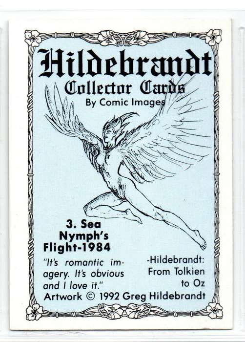 Comic Images 1992 Greg Hildebrandt Collector Cards - 3 Sea Nymph`s Flight 1984