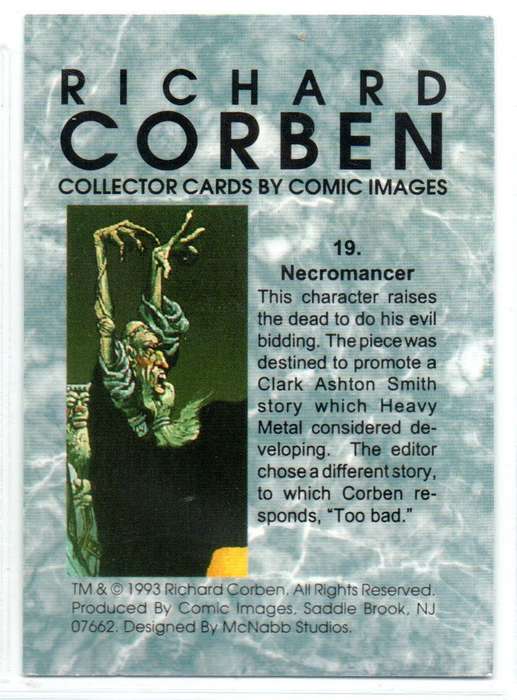 Comic Images 1993 Richard Corben - 19 Necromancer