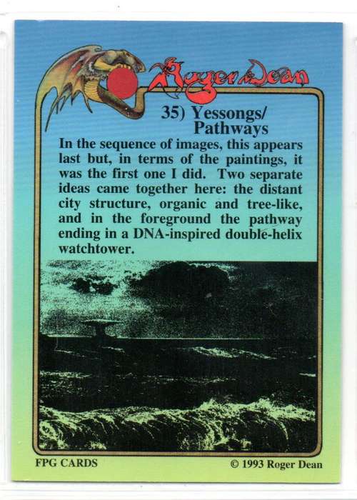 FPG Cards 1993 Roger Dean - 35 Yessongs/Pathways
