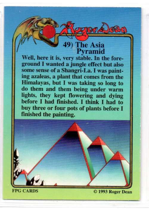 FPG Cards 1993 Roger Dean - 49 The Asia Pyramid
